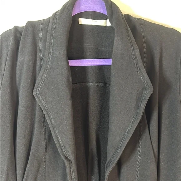 Elegant Black Long Coat - Picture 3 of 15